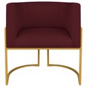 Ver imagem 3 de Poltrona Decorativa Base de Ferro Suede Munique