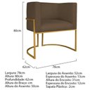 Ver imagem 4 de Poltrona Decorativa Base de Ferro Suede Munique