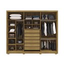 Ver imagem 3 de Guarda Roupa Roupeiro Casal Dubai Majestic 6 Portas 6 Gavetas Nature Fendi Vila Rica