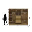 Ver imagem 2 de Guarda Roupa Roupeiro Casal Dubai Majestic 6 Portas 6 Gavetas Nature Fendi Vila Rica