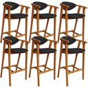 Ver imagem 1 de Kit 06 Banquetas Alta Para Cozinha Bancada Bar Sala de Jantar Fixa Cecília L02 Linho Chumbo - Lyam D