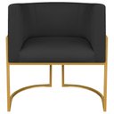 Ver imagem 2 de Poltrona Decorativa Base de Ferro Suede Munique