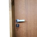 Ver imagem 2 de Kit Porta de Madeira Lisa Imbuia 210x82cm Batente 14cm Uniportas Abertura Esquerda Marrom