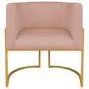 Ver imagem 2 de Poltrona Decorativa Base de Ferro Suede Munique