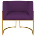 Ver imagem 3 de Poltrona Decorativa Base de Ferro Suede Munique