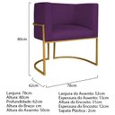 Ver imagem 4 de Poltrona Decorativa Base de Ferro Suede Munique
