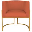 Ver imagem 2 de Poltrona Decorativa Base de Ferro Suede Munique