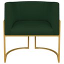 Ver imagem 2 de Poltrona Decorativa Base de Ferro Suede Munique