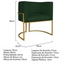 Ver imagem 4 de Poltrona Decorativa Base de Ferro Suede Munique