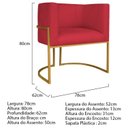 Ver imagem 4 de Poltrona Decorativa Base de Ferro Suede Munique