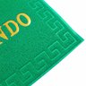 Tapete Capacho Bem Vindo Decoração De Entrada Feliz Têxtil Verde - 5