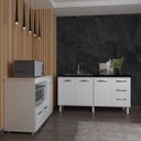 Ver imagem 2 de Balcão Cozinha Armário Gabinete de Pia 150 Cm Deise e Balcão Lilian para Microondas e Forno Elétrico