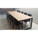 Ver imagem 3 de Mesa de Jantar Estilo Industrial 270x90 C/ 10 Cadeiras Ibiza I Tramada Fratini