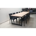 Ver imagem 5 de Mesa de Jantar Estilo Industrial 270x90 C/ 10 Cadeiras Ibiza I Tramada Fratini