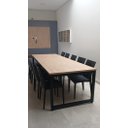 Ver imagem 2 de Mesa de Jantar Estilo Industrial 270x90 C/ 10 Cadeiras Ibiza I Tramada Fratini