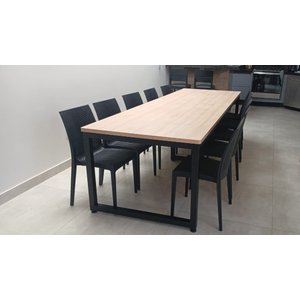 Mesa de Jantar Estilo Industrial 270x90 C/ 10 Cadeiras Ibiza I Tramada Fratini