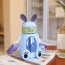 Garrafa Squeeze Infantil Cartoon Coelhinho Desenho Alça 550ml Azul - 2