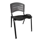 Ver imagem 1 de Cadeira Iso Plástica Empilhavel Fixa Para Escritório Escola Igreja Salão Preta