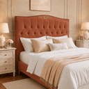 Ver imagem 1 de Cabeceira Cama Casal Greta 140cm Estofada Bouclê Design Clássico