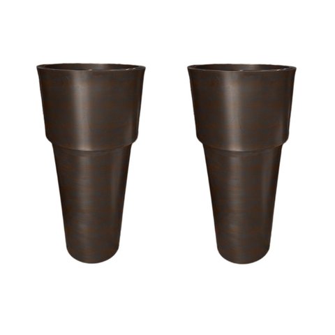 Kit 2 Vaso Plantar Lux 65x30 Decoração Hall Entrada Jardim Design Elegante