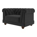 Ver imagem 5 de Poltrona Decorativa 130cm Apso Veludo Preto - Sallar Home