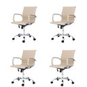Ver imagem 1 de Kit com 4 Cadeira Diretor Charles Eames Esteirinha Couro Pu 11d