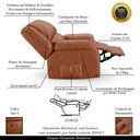 Ver imagem 3 de Poltrona do Papai Reclinável Sala de Cinema Madrid Power Touch Massagem USB PU Caramelo Brilho G26 G