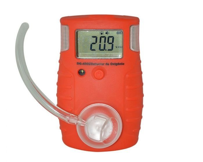 Detector De Oxigênio O2 Faixa Medição H2 0 A 30% Vol Dg-4000 Portátil