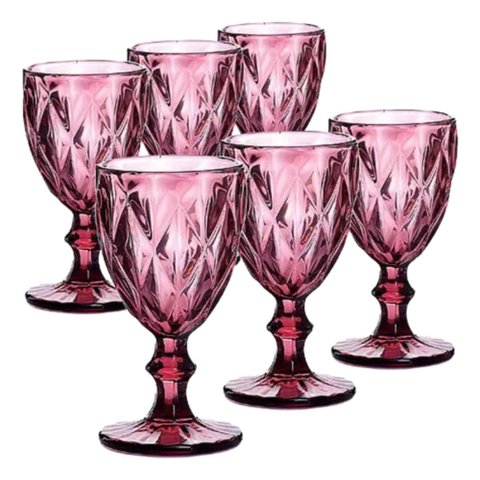 Taça Diamond Ametista 340ml 6pcs