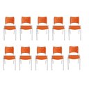 Ver imagem 2 de Kit 10 Cadeiras Design Moderno para Ambientes Corporativos, Clínicas e Recepções Base Branca