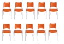 Ver imagem 2 de Kit 10 Cadeiras Design Moderno para Ambientes Corporativos, Clínicas e Recepções Base Branca