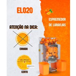 Espremedor de Laranja Extrator de Suco Industrial Onix Elétrico Aço Inox 220v Elo20 - 8