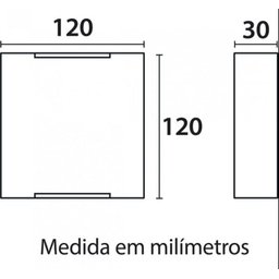 Arandela Clean Led Cross 6w Bivolt 3000k 23233004 Bivolt Blumenau - 3