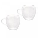Ver imagem 1 de Conjunto 2 Xícaras de Café Parede Dupla de Vidro Borossilicato Modern 80ml Lyor 6,50x9 Cm