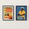Kit 2 Quadros Samba Amanhã Há De Ser Outro Dia 24x18cm - com vidro:Madeira branca - 1
