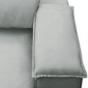 Ver imagem 7 de Sofá Retrátil Reclinável para Sala 3 Lugares 245cm Gordon F04 Veludo Cinza Claro - Lyam Decor