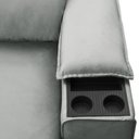 Ver mais imagens de Sofá Retrátil Reclinável para Sala 3 Lugares 245cm Gordon F04 Veludo Cinza Claro - Lyam Decor