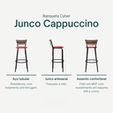 Ver imagem 3 de Banco para Bancada Banqueta Alta Cappuccino Balcão Cozinha Bistrô Área Gourmet Churrasqueira