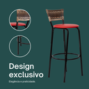 Ver imagem 4 de Banco para Bancada Banqueta Alta Cappuccino Balcão Cozinha Bistrô Área Gourmet Churrasqueira