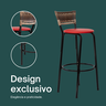 Banco para Bancada Banqueta Alta Cappuccino Balcão Cozinha Bistrô Área Gourmet Churrasqueira - 4