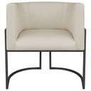 Ver imagem 2 de Poltrona Decorativa Base de Ferro Suede Munique