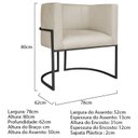 Ver imagem 4 de Poltrona Decorativa Base de Ferro Suede Munique