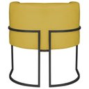 Ver mais imagens de Poltrona Decorativa Base de Ferro Suede Munique