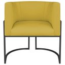 Ver imagem 2 de Poltrona Decorativa Base de Ferro Suede Munique