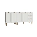 Ver imagem 2 de Cozinha Modulada Aurora Balcões 190cm Conjunto Provençal Cor:branco
