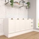 Ver imagem 1 de Cozinha Modulada Aurora Balcões 190cm Conjunto Provençal Cor:branco