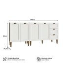 Ver imagem 3 de Cozinha Modulada Aurora Balcões 190cm Conjunto Provençal Cor:branco