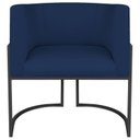 Ver imagem 2 de Poltrona Decorativa Base de Ferro Suede Munique