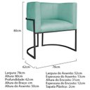 Ver imagem 4 de Poltrona Decorativa Base de Ferro Suede Munique