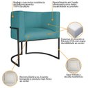 Ver imagem 6 de Poltrona Decorativa Base de Ferro Suede Munique